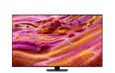 TV showing vibrant abstract textures